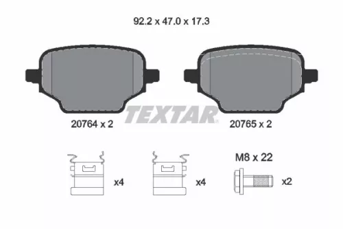 Textar Rear Brake Pads Set For Citroën Fiat Opel Peugeot Toyota Vauxhall Berling
