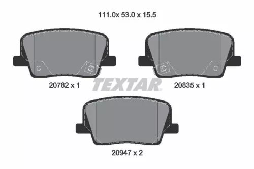 Textar Rear Brake Pads Set For Kg Mobility Ssangyong Rexton