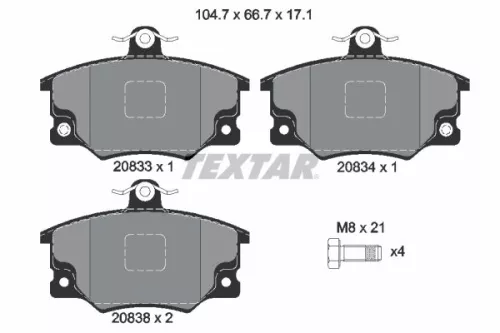 Textar Front Or Rear Brake Pads Set For Abarth Alfa Romeo Autobianchi Fiat Lanci