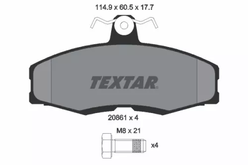 Textar Front Brake Pads Set For Ford Sierra
