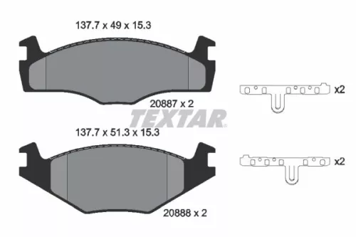 Textar Front Brake Pads Set For Seat Vw Citi Golf Cordoba Golf Ibiza Jetta Passa
