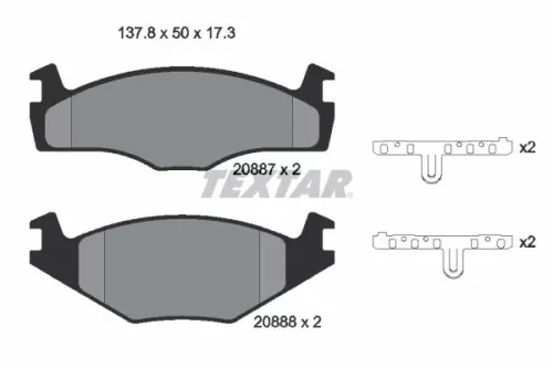 Textar Front Brake Pads Set For Seat Vw Cordoba Derby Ibiza Polo Polo Playa Polo