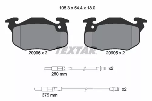 Textar Front Brake Pads Set For Citroën Mega Peugeot 106 306 C15 Club Zx