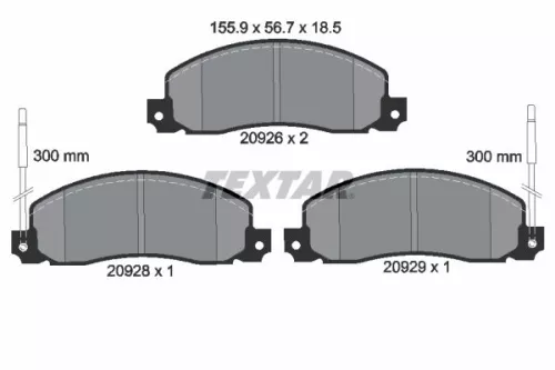Textar Front Brake Pads Set For Inokom Opel Renault Vauxhall Arena Permas Trafic