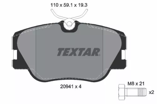 Textar Front Brake Pads Set For Mercedes 124 190 E-class