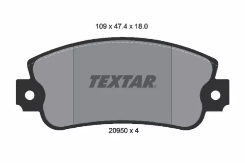 Textar Front Brake Pads Set For Autobianchi Fiat Lancia Seat 131 900t/e Panorama