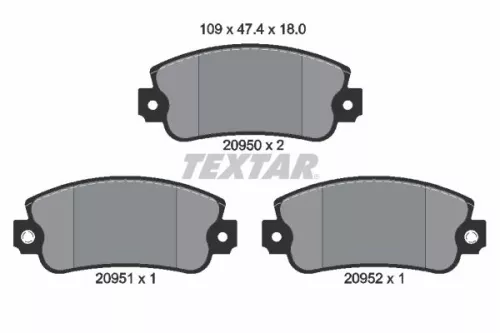 Textar Front Brake Pads Set For Autobianchi Fiat Lancia Seat 131 900t/e Panorama