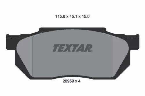 Textar Front Brake Pads Set For Honda Civic