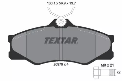 Textar Front Brake Pads Set For Vw Transporter