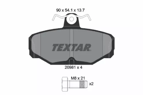 Textar Rear Brake Pads Set For Ac Caterham Ford Marcos Panther Tvr Westfield Ace