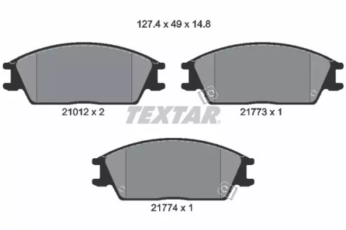 Textar Front Brake Pads Set For Dodge Honda Hyundai Inokom Jac Kia (Dyk) Accent 