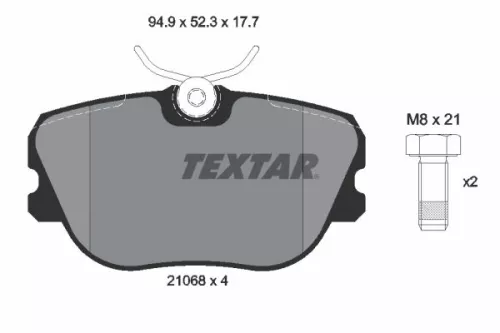 Textar Front Brake Pads Set For Saab 900 9000