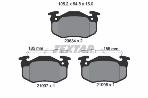 Textar Front Brake Pads Set For Peugeot Renault 305 Clio Rapid Super 5 Twingo