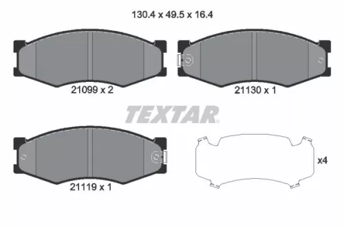 Textar Front Brake Pads Set For Infiniti Nissan 300zx Bluebird Cedric Laurel M30