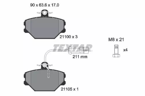 Textar Front Brake Pads Set For Fiat Lancia Yugo Zastava 45-65 45/65 Dedra Flori
