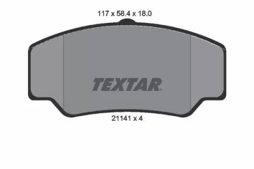 Textar Front Brake Pads Set For Ford Transit