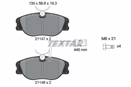 Textar Front Brake Pads Set For Alfa Romeo Fiat Lancia 164 Croma Delta Thema