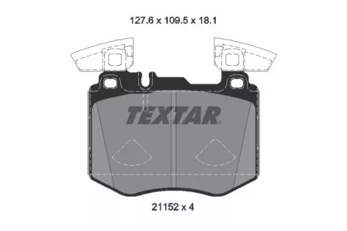 Textar Front Brake Pads Set For Mercedes Glc