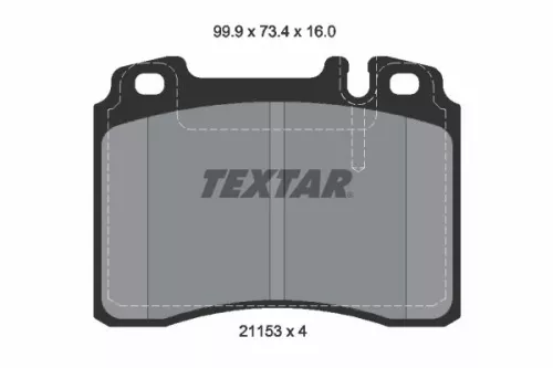 Textar Front Brake Pads Set For Mercedes 124 E-class