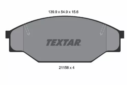 Textar Front Brake Pads Set For Toyota Vw Century Dyna 100 Dyna 150 Hiace Hilux 