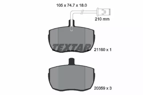 Textar Front Brake Pads Set For Alfa Romeo Carbodies Iveco Land Rover Lti Rover 