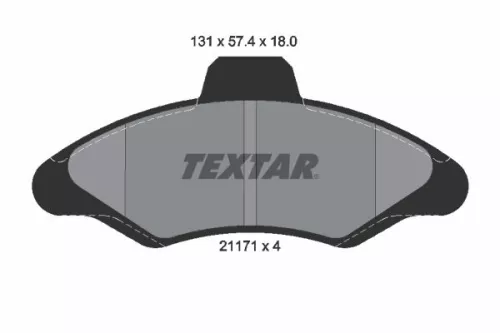 Textar Front Brake Pads Set For Ford Vw Escort Logus Orion