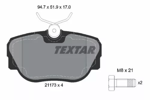 Textar Front Brake Pads Set For Bmw 3 Series Z1