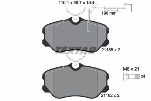 Textar Front Brake Pads Set For Fiat Lancia Croma Thema