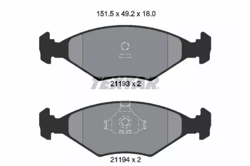 Textar Front Brake Pads Set For Fiat Innocenti Vw Duna Elba Fiorino Fiorino Pick