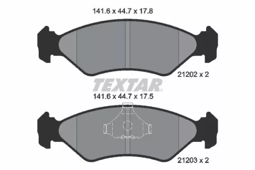 Textar Front Brake Pads Set For Ford Fiesta Ka
