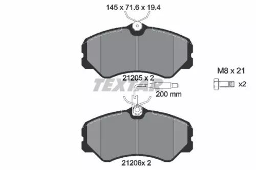 Textar Front Brake Pads Set For Auverland Citroën Fiat Peugeot Talbot A3 C25 Duc