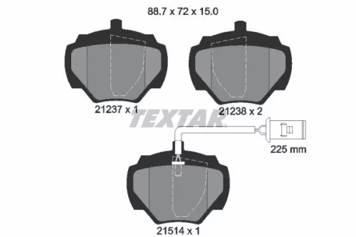 Textar Rear Brake Pads Set For Land Rover Discovery Range Rover