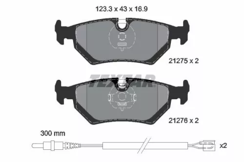 Textar Rear Brake Pads Set For Aston Martin Citroën Fiat Lancia Peugeot 806 Db7 