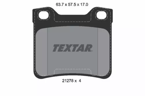 Textar Rear Brake Pads Set For Peugeot 406 607