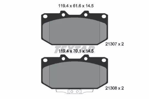 Textar Front Brake Pads Set For Nissan Subaru Toyota 300zx Impreza Silvia Skylin