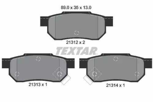 Textar Rear Brake Pads Set For Acura Honda Mg Rover Suzuki 200 25 25 Commerce 40