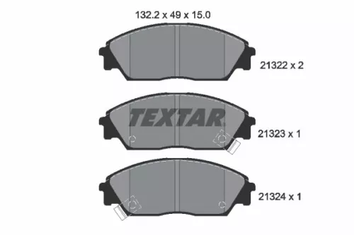 Textar Front Brake Pads Set For Honda Civic Concerto Crx Prelude