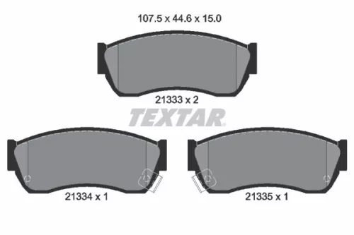 Textar Front Brake Pads Set For Chevrolet Geo Holden Subaru Suzuki Suzuki (Chang