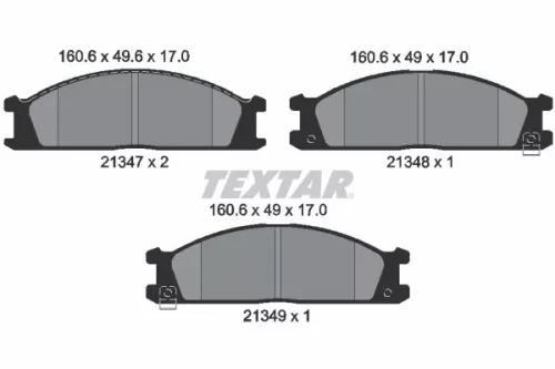 Textar Front Brake Pads Set For Ford Nissan Subaru Atlas Cabstar Cedric Crew Hom