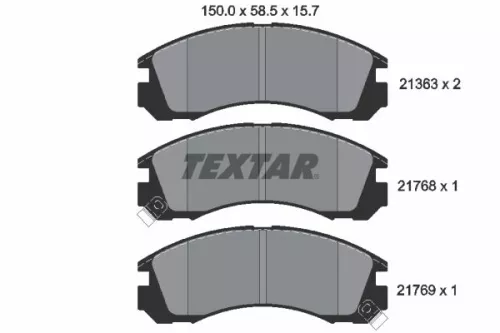 Textar Front Brake Pads Set For Citroën Dodge Mitsubishi 3000 Gt C-crosser Enter