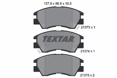 Textar Front Brake Pads Set For Mitsubishi Soueast Delica L 300 L 300 / Delica L