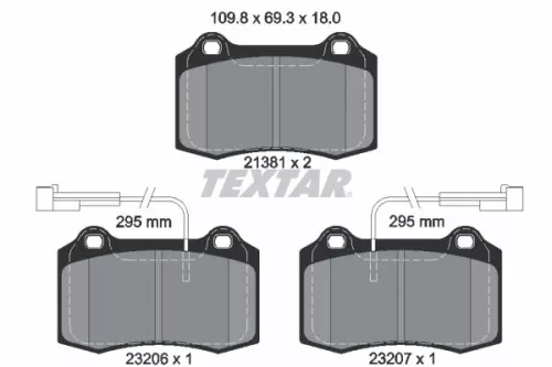 Textar Front Brake Pads Set For Alfa Romeo Chrysler Dodge Fiat 147 156 Coupe Gtv