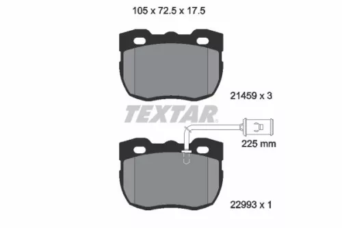 Textar Front Brake Pads Set For Land Rover Discovery