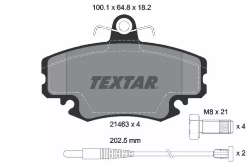 Textar Front Brake Pads Set For Alpine Dacia Lada Lifan Mahindra Renault Nissan 
