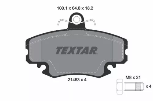 TEXTAR TEXTAR 2146306 Textar Front Brake Pads Set For Alpine Dacia Mahindra Renault Nissan Peugeot Ren 