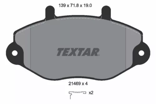 Textar Front Brake Pads Set For Ford Ford Australia Transit Transit Tourneo
