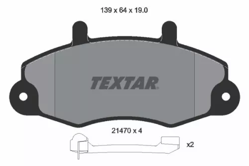 Textar Front Brake Pads Set For Ford Ford Australia Transit Transit Tourneo
