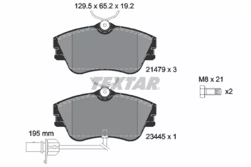 Textar Front Brake Pads Set For Vw California Kombi Transporter