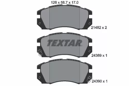 Textar Front Brake Pads Set For Subaru Impreza Legacy Legacy Outback