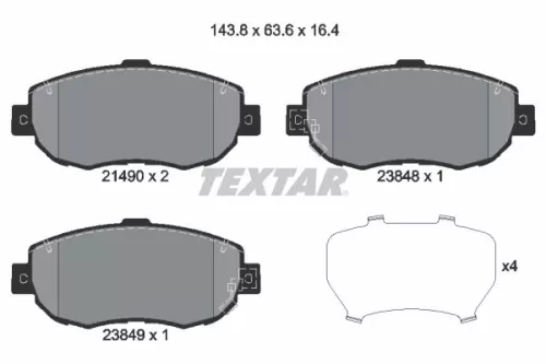 Textar Front Brake Pads Set For Lexus Toyota Altezza Gita Aristo Celsior Chaser 
